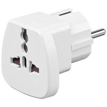 Goobay Univerzalni potovalni adapter za tuje naprave v CZ vtičnico CEE7/7. bela