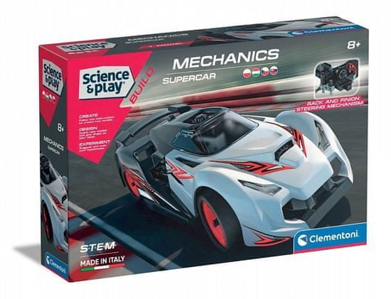 Clementoni Science&Play Mehanski laboratorij: dirkalnik Supercar