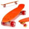 Ikonka Aga Frisbee rolka za skateboard LED oranžna