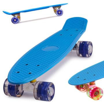 Ikonka Aga Frisbee rolka za skateboard LED modra