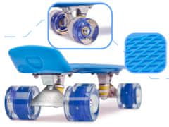 Ikonka Aga Frisbee rolka za skateboard LED modra