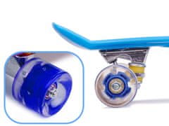 Ikonka Aga Frisbee rolka za skateboard LED modra