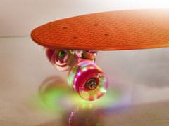 Ikonka Aga Frisbee rolka za skateboard LED oranžna