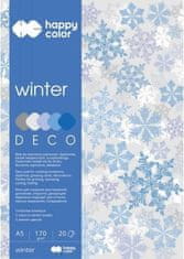 Happy Color Barvni papirni blok A4 Deco 170 g - zimski