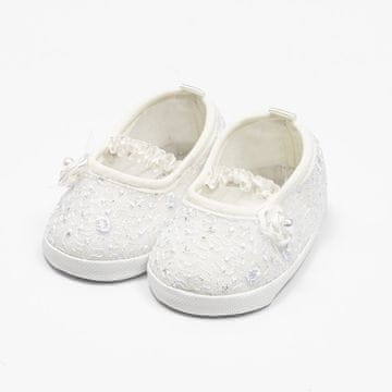 NEW BABY Otroški čipkasti balerinke copati Beige 12-18 m - 12-18 m