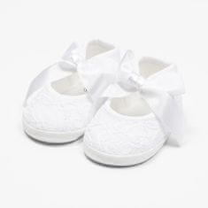 NEW BABY Otroški čipkasti čevlji beli 6-12 m