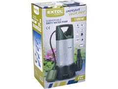 Extol Premium Potopna črpalka Extol Premium (414162) iz nerjavečega jekla za umazano vodo, 1100W, 15000l/h