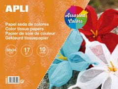Apli tissue papir 32 x 24 cm - 10 listov, mešanica barv