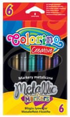 Colorino Coloino Metallic markerji 6 barv