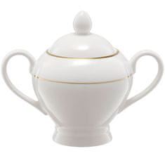 shumee Sladkornica Ambition s pokrovom, porcelan, 300 ml, bela