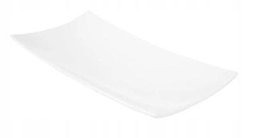 shumee Ambition Pravokoten krožnik iz belega porcelana 18 x 9 cm