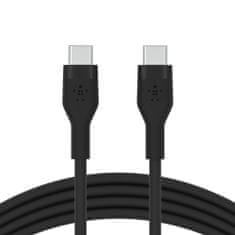 Belkin kabel, USB-C, silikon, 3m, črn (CAB009bt3MBK)