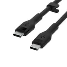 Belkin kabel, USB-C, silikon, 2m, črn (CAB009bt2MBK)