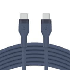 Belkin kabel, USB-C, silikon, 3m, moder (CAB009bt3MBL)