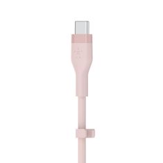 Belkin kabel, USB-C, silikon, 3m, roza (CAB009bt3MPK)