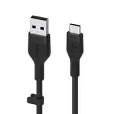 Belkin kabel, USB-C, USB-A, silikon, 2m, črn (CAB008bt2MBK)