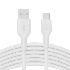 Belkin kabel, USB-C, USB-A, silikon, 3m, bel (CAB008bt3MWH)