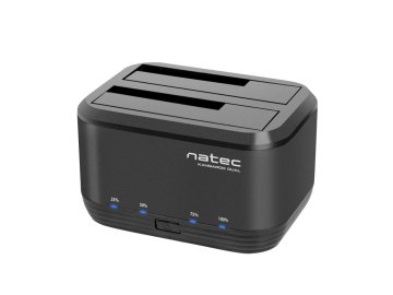Natec Kangaroo Dvojna 2,5"/3,5" USB 3.0 HDD priklopna postaja, funkcija kloniranja, napajalnik