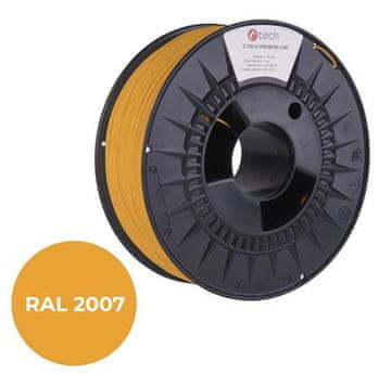 C-Tech tiskarska vrvica PREMIUM LINE ( filament ), PETG, luminiscenčna svetlo oranžna, RAL2007, 1,75 mm, 1 kg