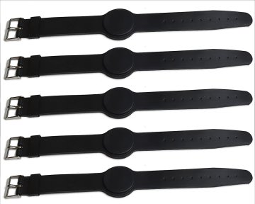 Mave 5 kos črnih silikonskih RFID zapestnic v obliki ure s 125 kHz čipom T5577 za kopiranje