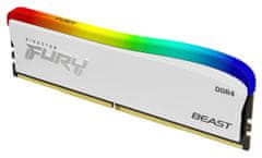 Kingston FURY Beast White DDR4 8GB 3600MT/s DIMM CL17 RGB SE