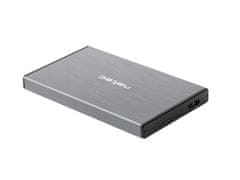 Natec Zunanji HDD box 2,5" USB 3.0 Rhino Go, siv, aluminijasto ohišje