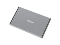 Natec Zunanji HDD box 2,5" USB 3.0 Rhino Go, siv, aluminijasto ohišje