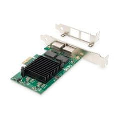 Digitus Gigabitna ethernetna kartica PCI Express, dvopriključna 32-bitna nizkoprofilna kartica, Intelov čipset