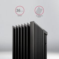 AXAGON CLR-M2XL, aluminijasto pasivno hladilno ohišje za enostranski in dvostranski SSD M.2, višina 36 mm