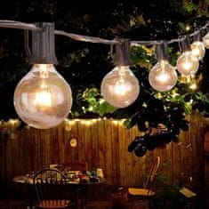 Cool Mango Zunanje viseče lučke, ambientalna svetlobna veriga za vrt ali teraso (25 žarnic) - Stringy