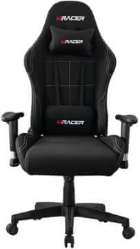 Mercury Gaming stol iz tkanine MRacer, črn