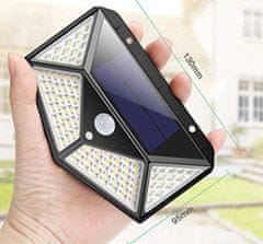 Ikonka Solarna svetilka s senzorjem gibanja in mraka 100 LED
