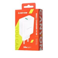 Canyon H-24 hišni polnilec, 24 W, QC 3.0, USB-A (CNE-CHA24W)