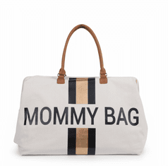Childhome Previjalna torba Mommy Bag Umazano bela / Črno zlato