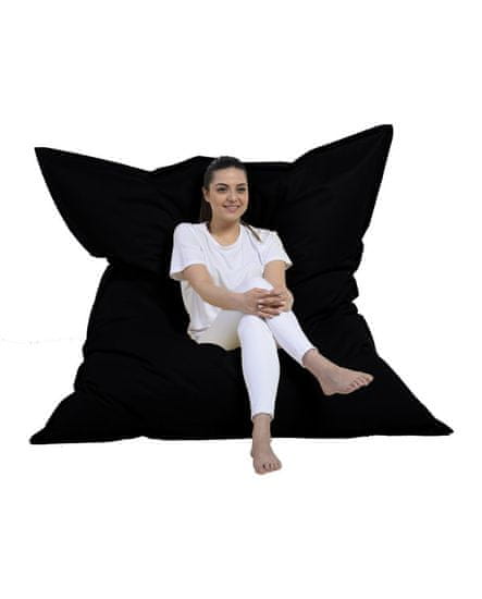 Atelier Del Sofa Vrtna vreča Bean Bag, velikanska blazina 140x180 - črna