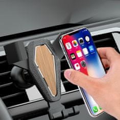 HURTEL Gravitacijski avtomobilski držalo za pametni telefon za mrežo prezračevanja, srebrna