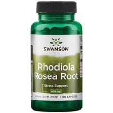Swanson Rhodiola Rosea Root (rožnata kamnina), 400 mg, 100 kapsul
