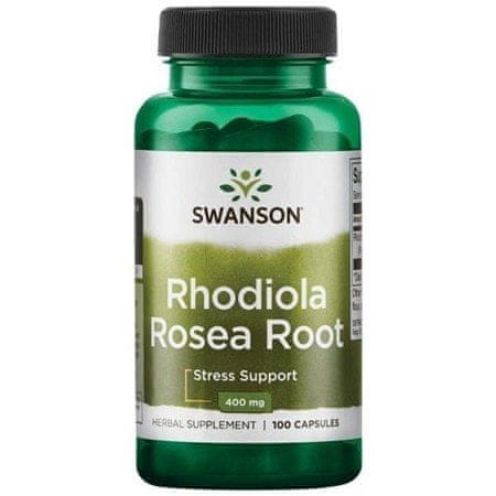 Swanson Rhodiola Rosea Root (rožnata kamnina), 400 mg, 100 kapsul