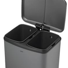 Kela Koš za smeti Davino siv 24l KL-10949