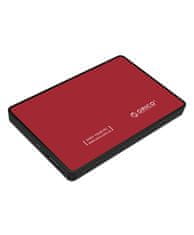 Orico ohišje za 2,5-palčni zunanji disk ssd/hdd, sata iii (rdeče)