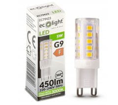 ECOLIGHT LED žarnica - G9 - 5W - 450lm - topla bela