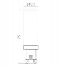 ECOLIGHT LED žarnica - G9 - 12W - topla bela