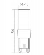ECOLIGHT LED žarnica - G9 - 5W - 450lm - topla bela