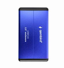 Gembird USB 3.0 zunanja škatla 2,5", modra