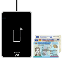Ewent čitalec pametnih in osebnih kartic, USB 2.0, NFC, črn (EW1053)