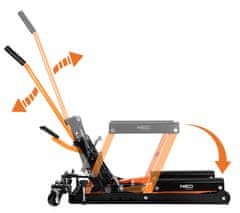 slomart Mobilni hidravlični dvigalo za štirikolesnike in motorna kolesa. Nosilnost 680 kg