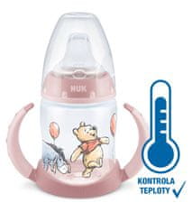 Nuk Učna steklenička DISNEY-Bear Winnie the Pooh z nadzorom temperature 150 ml roza
