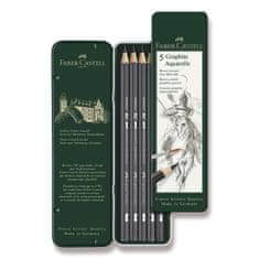Faber-Castell Graphite Aquarelle svinčnik za akvarel 5 kosov, pločevinasta škatlica