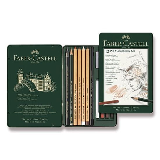 Faber-Castell Grafitni svinčnik Pitt Monochrome komplet 12 kosov