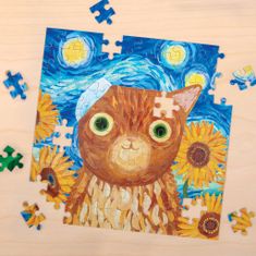 Mudpuppy Puzzle Vincent van Gogh art mačke v pločevinki 100 kosov